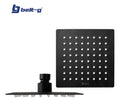Regadera Anticalcarea 6 Ultra Plana Cuadrada Bla - Gri-0260 Negro Mate