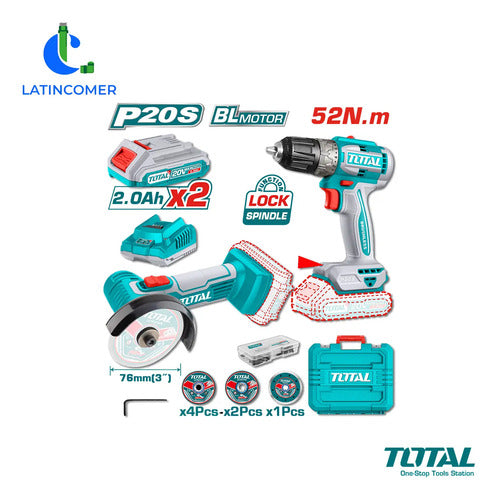 Juego De Taladro Inalámbrico 20v+ Mini Sierra Circular Turquesa 50 60hz