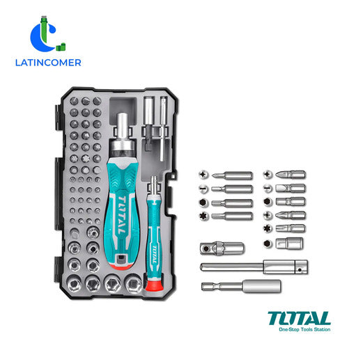Juego De Destornilladores Y Ratchet - 55 Piezas - Total