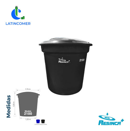 Super Tanque Cónico 2100l Negro