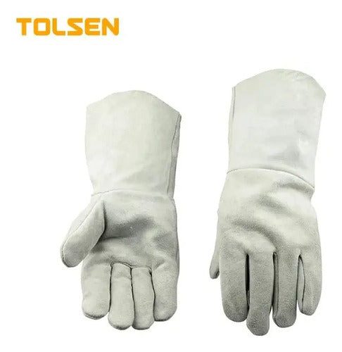 Guantes De Soldadura 14 Tolsen Gris
