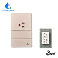 Bari Serie Neve - Interruptor Doble + Tomacorriente