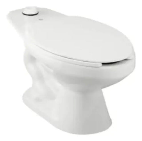 Inodoro Wc Quantum Fluxometro Blanco Blanco