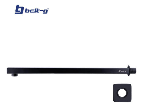 Tubo Largo Para Regadera Cuadrado Black. Gri-0452