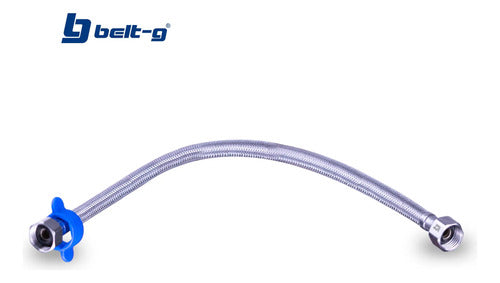Canilla Flexible 1/2 X 1/2 X 60cm Malla De Acero. Gri-0359
