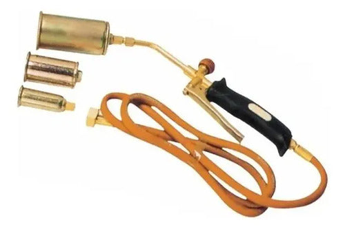 Antorcha De Asfaltado Con 3 Cabezales Hoteche Amarillo