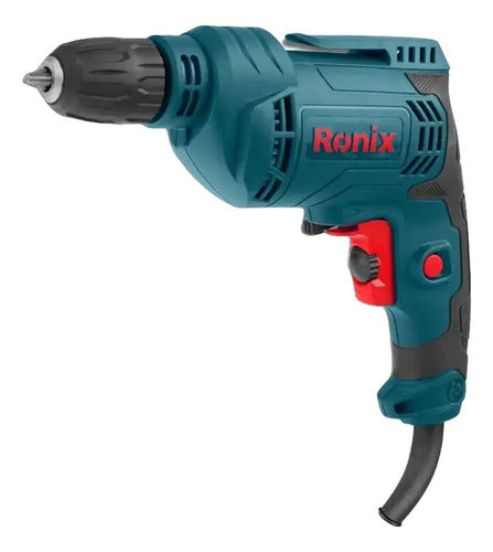 Taladro 450w 3/8 Ronix Reversible 10mm 0-3000rpm Azul Petróleo