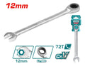 Llave Combinada Con Ratchet 12mm Marca Total