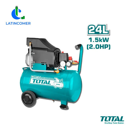 Compresor De Aire 110v - 24 L - Total Verde Oscuro