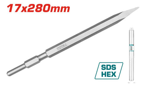 Cincel Hexagonal Sds 17x280mm Puntiagudo - Total Gris