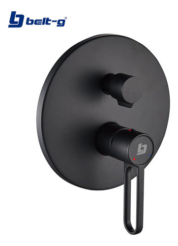 Grifo Ducha Monomando Con Divertor Prestige Black Belt-g