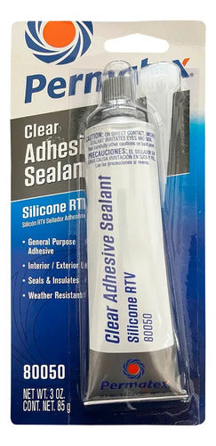 Clear Rtv Silicone Adhesiv 80050 Permatex