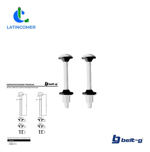 Tornillos (( Plasticos )) P/tanque W.c. Gri-0322