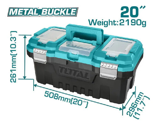 Caja De Herramienta (20 ) Plastica Total Negro