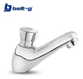 Llave Lavamanos Individual Push Bottom Cierre Automat. Plateado Brillante