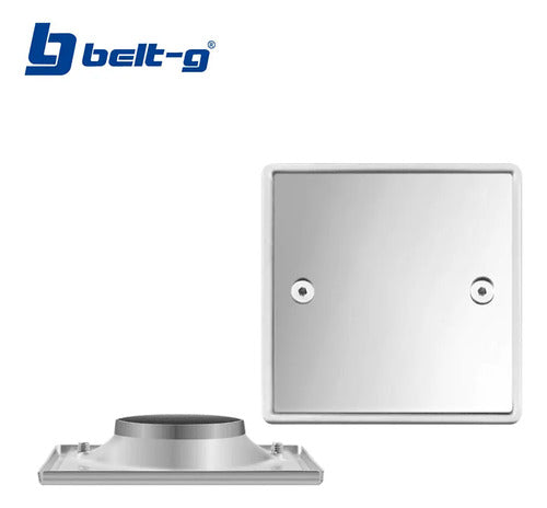 Rejilla Acero Inox. Ciega 10cm Cuadrada