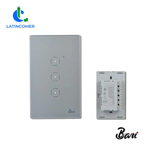 Bari Serie Grigio - Interruptor Smart Triple