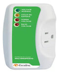 Protector De Voltaje 120v Exceline Eletrodomesticos Tv Radio Blanco/verde