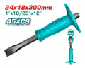 Cincel Acero Carbon 300mm (cabeza 24mm,. Mango 18mm) Total