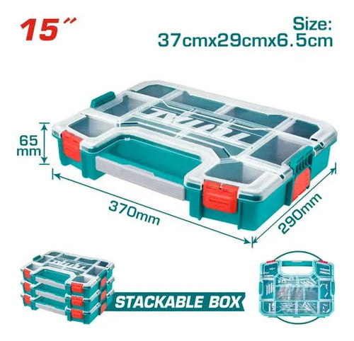 Caja Organizadora Plastica 305x230x65mm -total Azul Petróleo