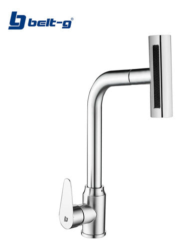 Grifo Fregadero Monomando Glow Extensible Twist Brushed