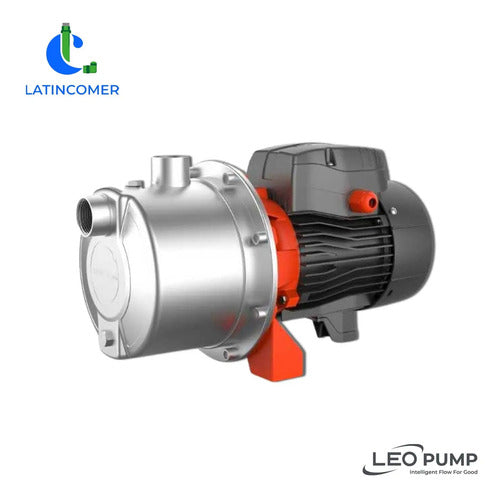 Bomba De Agua Sanitaria Acero Inoxidable 1 Hp Marca Leo 110v Negro 60hz Monofásica