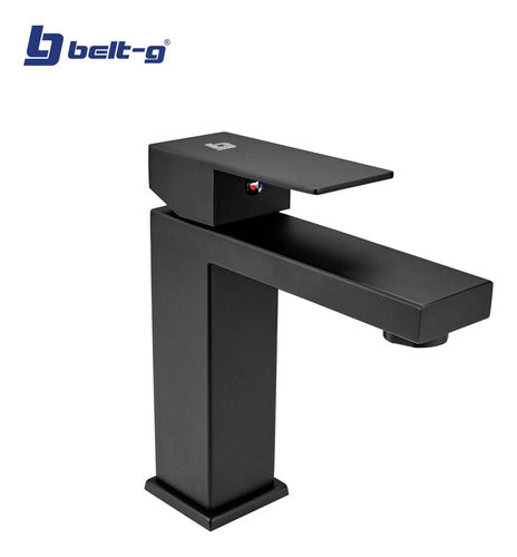 Grifo Lavamanos Monomando Square Black. Gri-1523