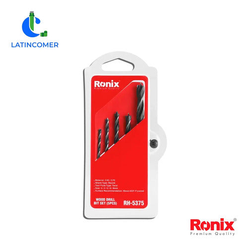 Juego De 5 Brocas Para Madera Ronix