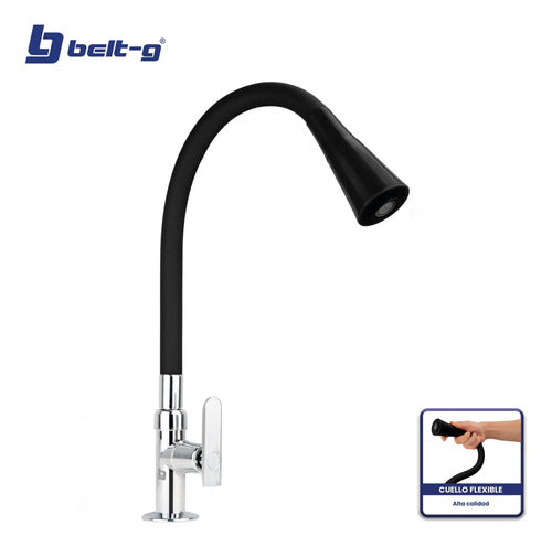 Cuello De Cisne Flexible Black Manilla Time Abs Plus Negro Mate