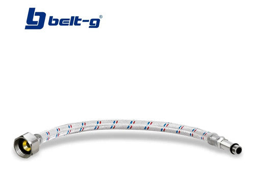 Canilla Flexible 1/2 X 3/8 X 45cm. Tejida, Gri-0504