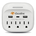 Exceline Multitoma USB protección contra picos (regleta)