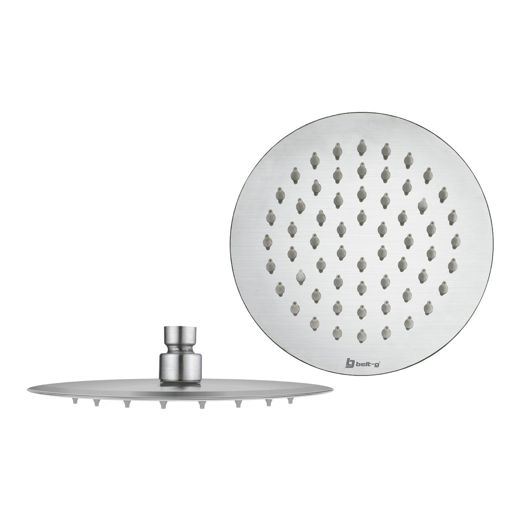 Belt-G Regadera anticalcárea 8 ultraplana redonda brushed GRI-0275