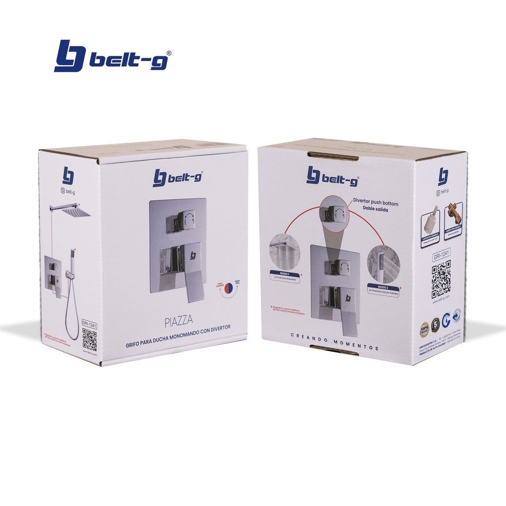Belt-G Grifo ducha monomando con divertor piazza GRI-1241