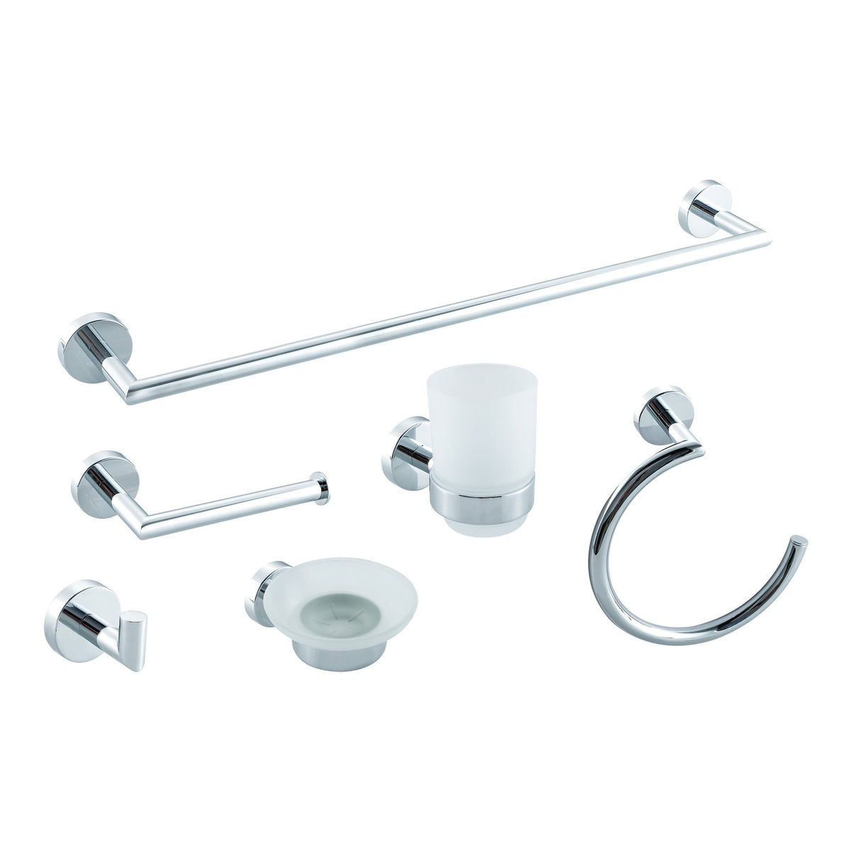 Belt-G Accesorio para baño 6 piezas modelo 204 cromado GRI-1278