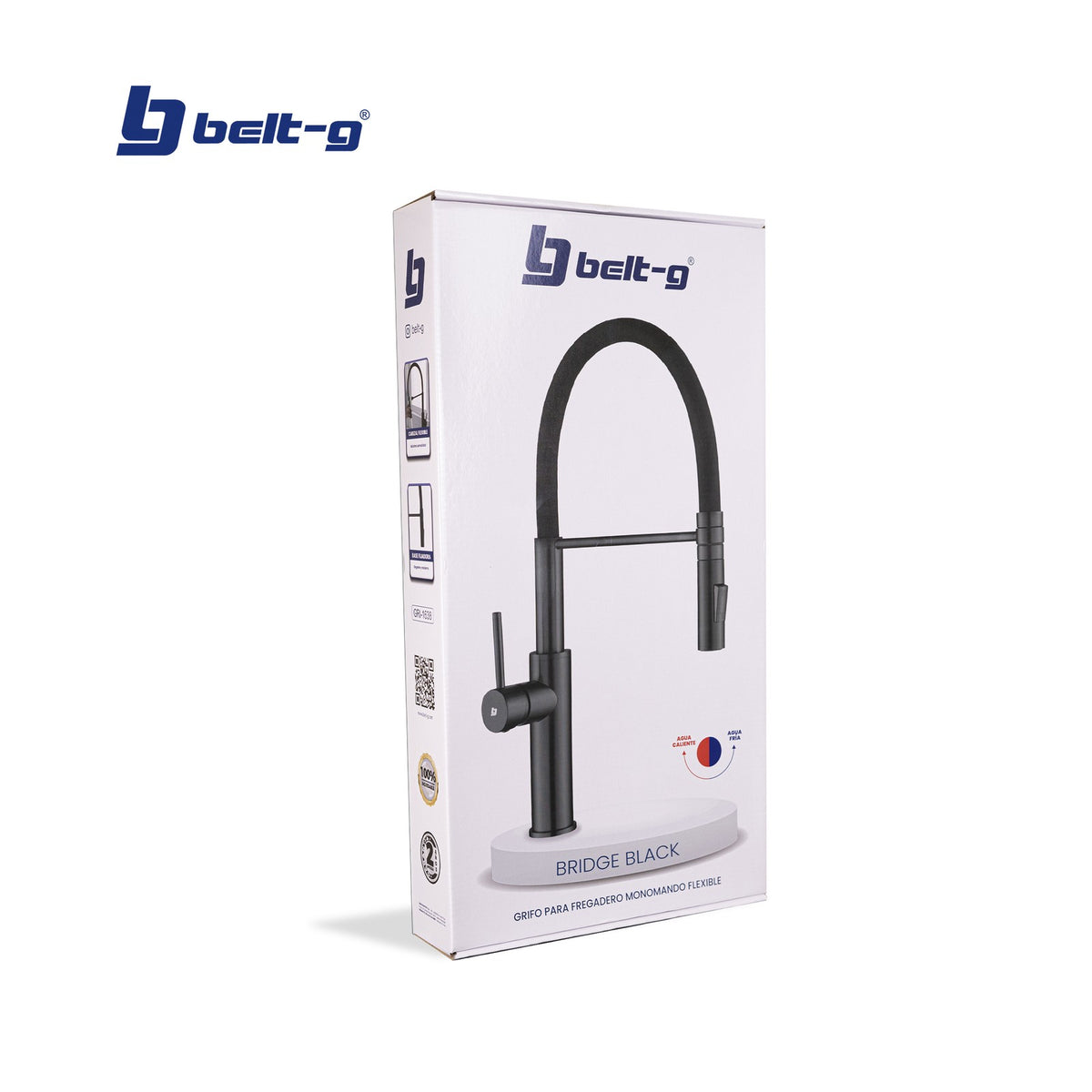 Belt-G Grifo fregadero monomando bridge flexible black GRI-1638