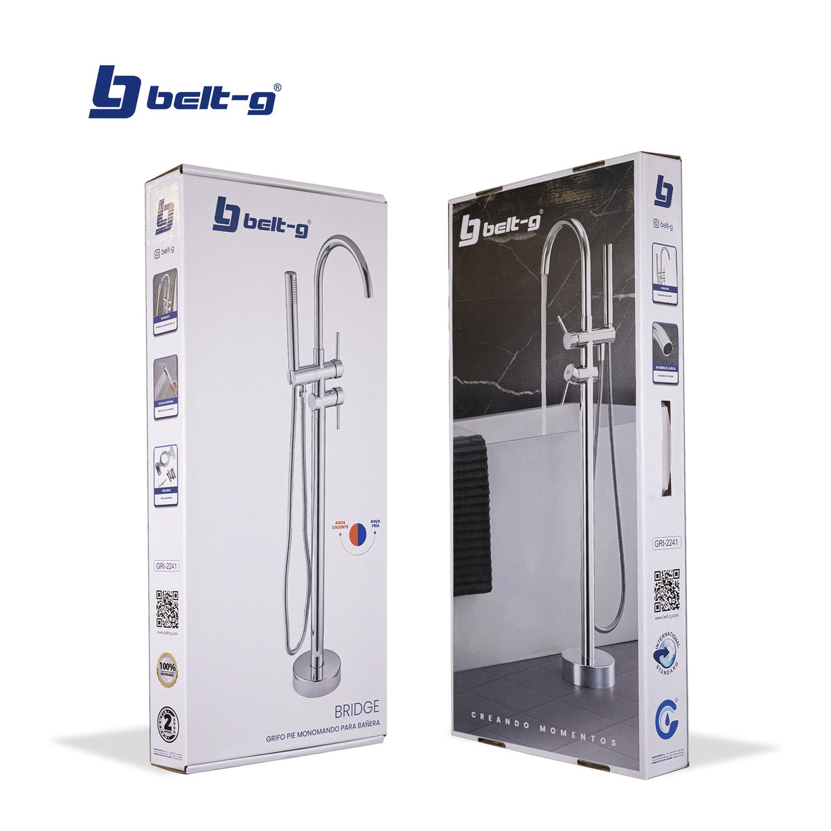 Belt-G Grifo pie monomando para bañera bridge GRI-2241