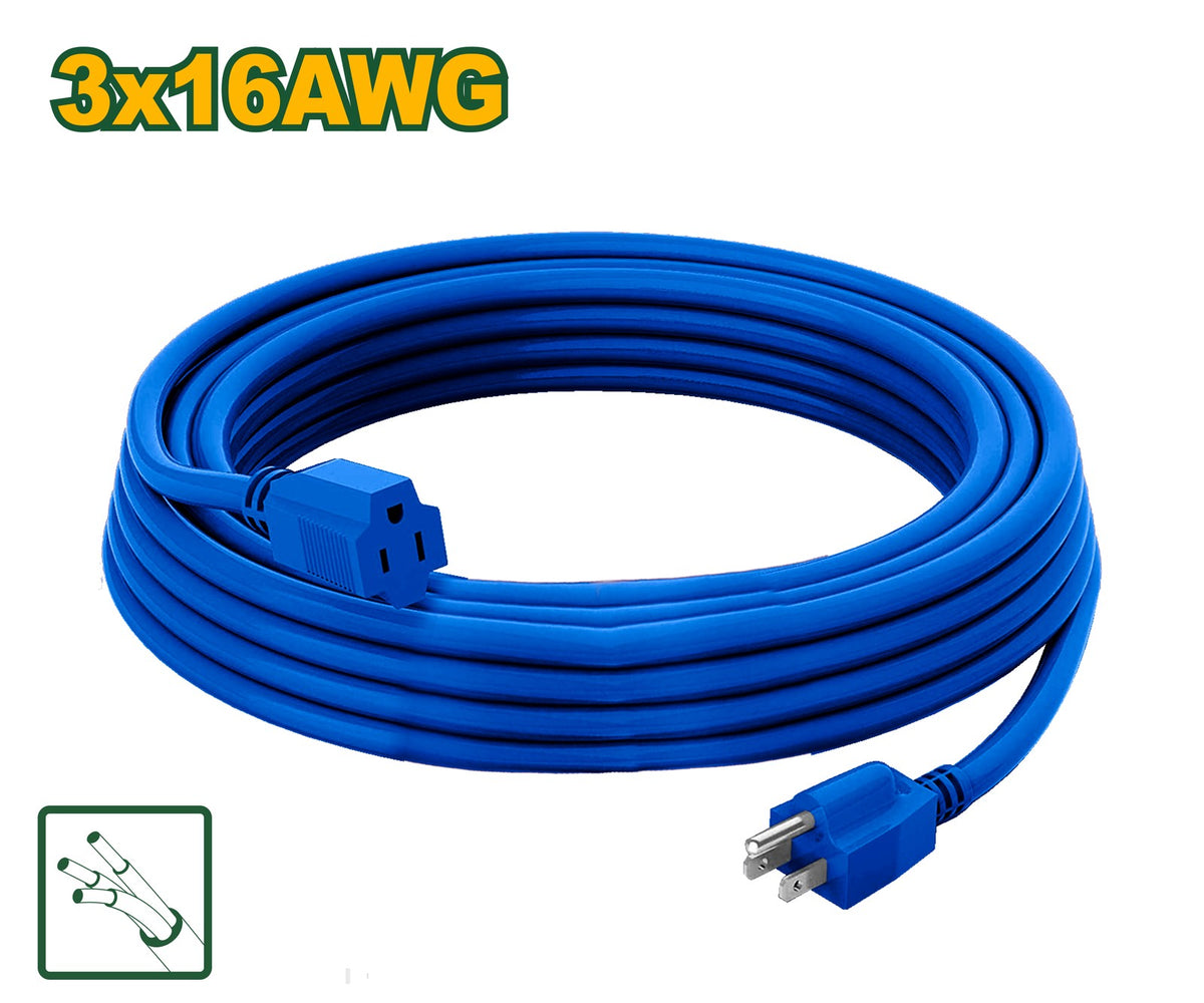 Jadever Extensión eléctrica azul 3x16 AWG 20 m JDEJ3610