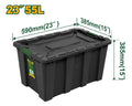 Jadever Contenedor plástico 55 L JDTB3355
