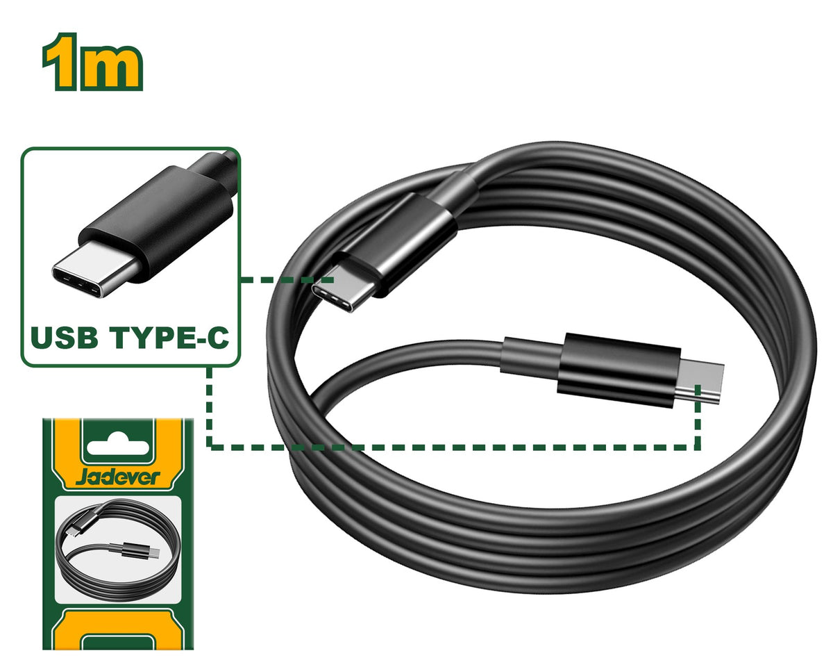 Jadever Cable USB tipo c a tipo c 1 m JDUB1502