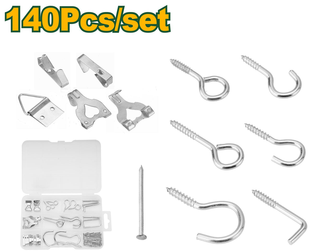 Jadever Set de ganchos de tornillos 140 piezas JDVJ1B01