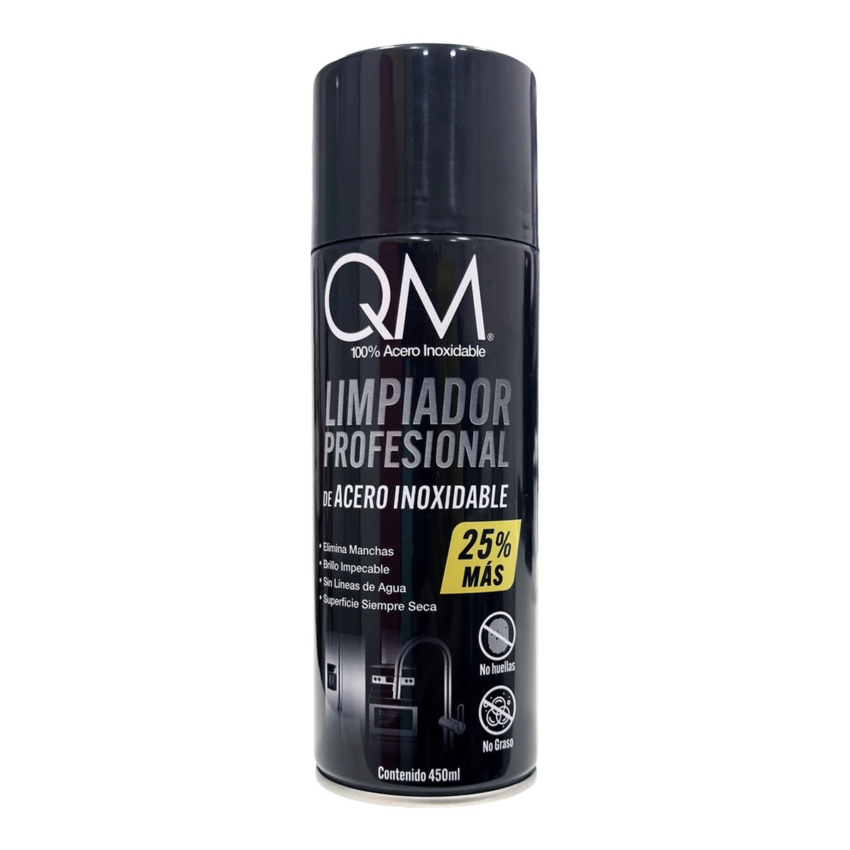 QM Limpiador profesional de acero inoxidable 450 ml