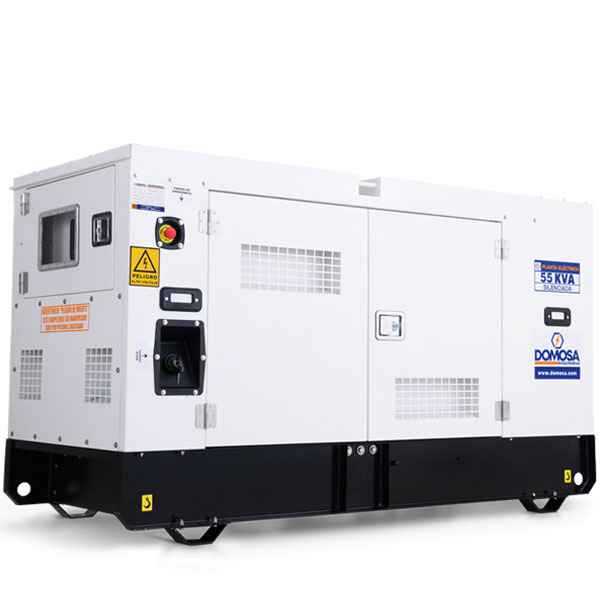 Planta eléctrica Domosa 55 kVA trifásica insonora, motor Isuzu
