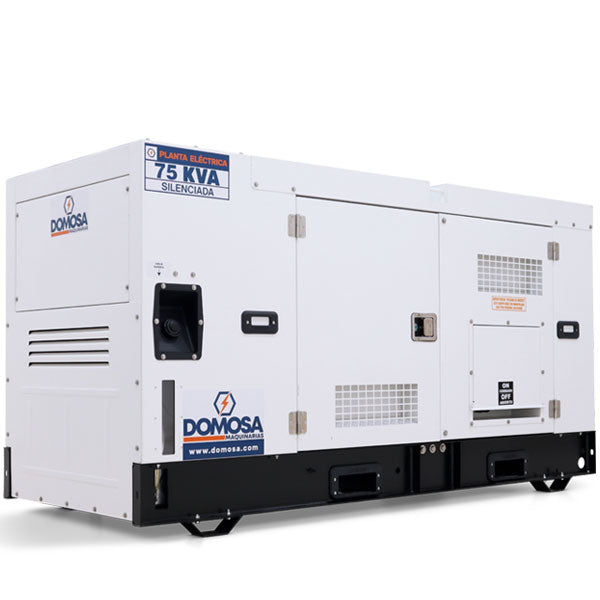 Planta eléctrica Domosa 75 kVA trifásica insonora, motor Cummins