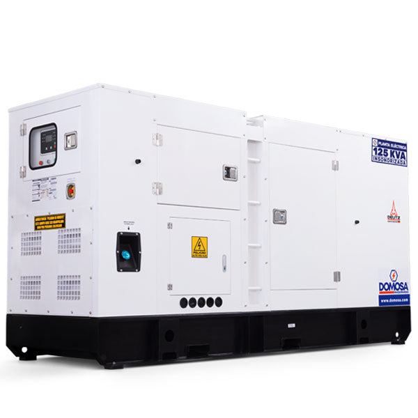 Planta eléctrica Domosa 125 kVA monofásica insonora, motor Cummins