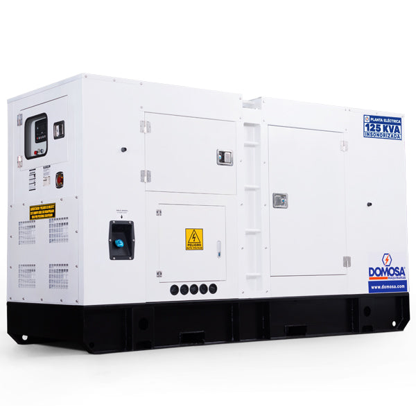 Planta eléctrica Domosa 125 kVA monofásica insonora, motor Baudouin