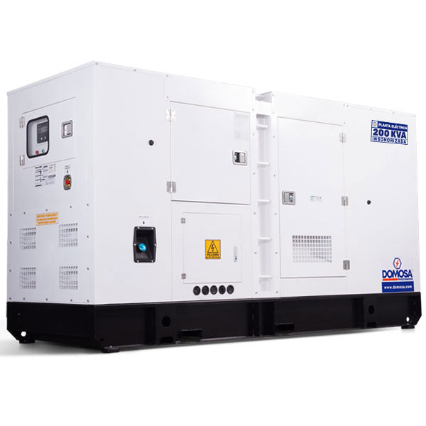 Planta eléctrica Domosa 200 kVA trifásica insonora, motor Baudouin