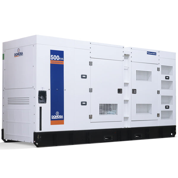 Planta eléctrica Domosa 500 kVA trifásica insonora, motor Baudouin