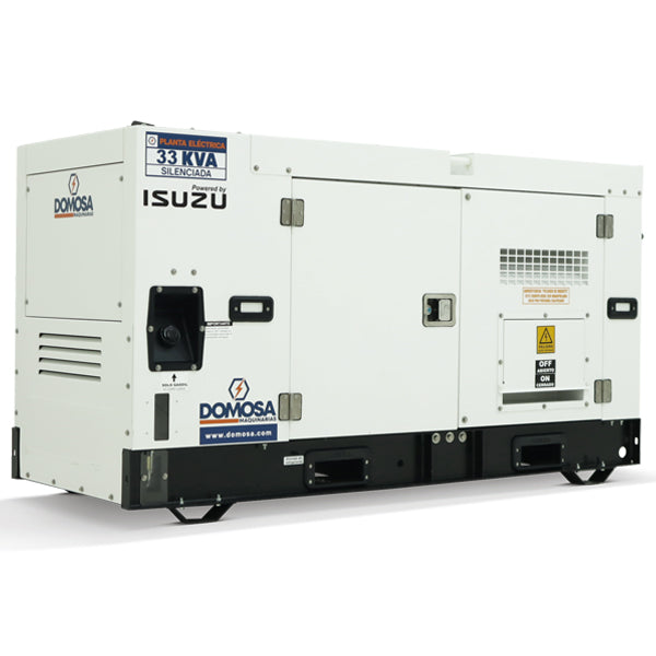 Planta eléctrica Domosa 33 kVA trifásica insonora, motor FAW
