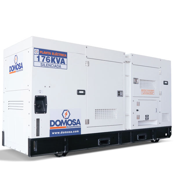 Planta eléctrica Domosa 176 kVA trifásica insonora, motor Cummins