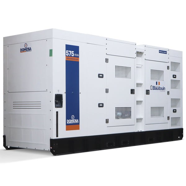 Planta eléctrica Domosa 575 kVA trifásica insonora, motor Baudouin